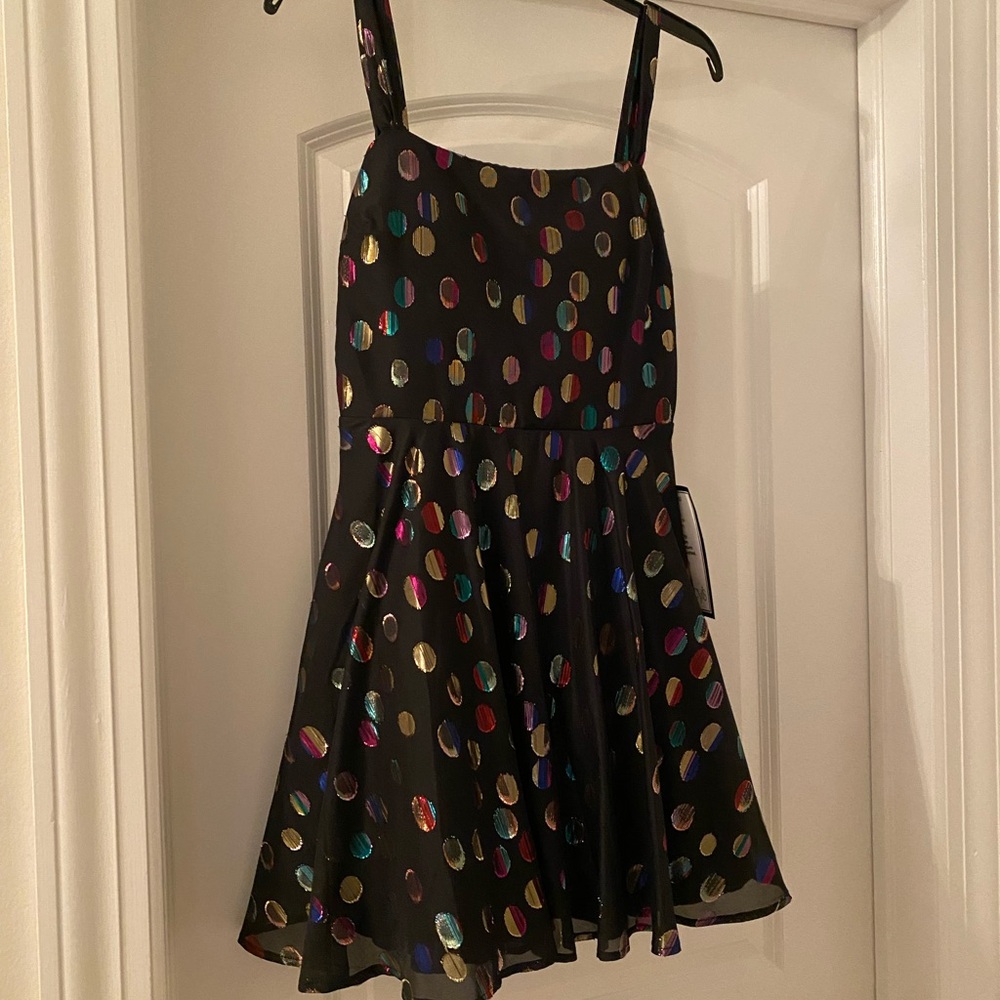 City Studio Black Dress with Multicolor Details